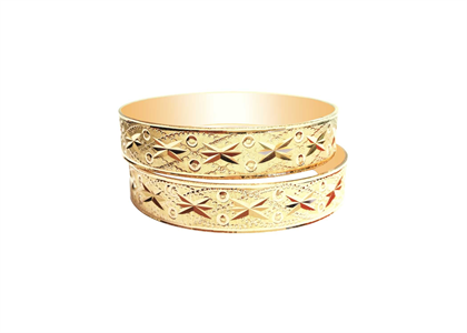 Gold Plated | Diamond Cut Bangles